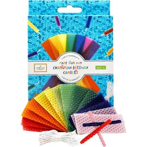 The Dreidel Company 24 Make Your Own Hanukkah Beeswax Colorful Candles, Complete DIY Do It Yourself Chanuka Candles Starter Kit