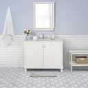 Laura Ashley Butter Chenille Bath Rug, Absorbent Shaggy Bathroom Mat, Non Slip Plush Carpet Rugs for Tub and Sink - (17" x 24") Ligth Gray