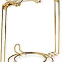 Sweejar Foldable Tea Cups Display Stand, Holds 6 Cups and 6 Saucers Stainless Steel Wire Rack Display Mug Holder Espresso Cups Holder