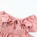 blibean Girls Summer Tie Back Dress Tween Kids Off Shoulder Dresses Size 4-15 Years (12-13 Years)