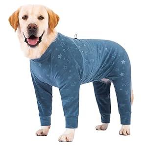 Dog Coats Autumn Winter Jumpsuit for Large Medium Dogs, Warmer Polar Fleece Dog Bodysuit Lightweight Pajamas, Pullover Stretchy Cold Weather Clothes (Dark Green, 7XL)