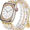 KOREDA Beaded Bracelets Compatible for Apple Watch Band 38mm 40mm 41mm 42mm 44mm 45mm 46mm Women, Fashion Handmade Dressy iPhone Watch Bands Stretchy Strap for iWatch Series 11 10 9 8 7 6 5 4 3 2 1 SE
