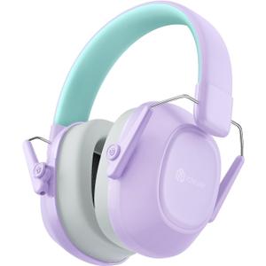 iClever Noise Cancelling Headphones for Kids Adults, SNR 29dB Safety Noise Reduction Ear Muffs for Autism Sensory &Concentration Aid, Ear Hearing Protection for Fireworks/Event/Monster Truck/Concert (Purple)