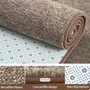 AROGAN Washable 3x8 Runner Rug for Hallway, Long Runner Rugs wtih Soft Memory Foam for Bedroom, Non Slip Backing Carpet Runners for Hallways, Kitchen, Bathroom, Entryway Home Decor, Matte Brown