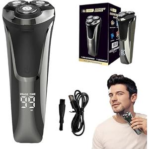 Snapbuy Electric Razor for Men, Snapbuy Electric Razor Pro of Father, 4D Floating Head Rotary Shaver,2026 New Electri c Shaver with LCD Display & Quiet Motor, IPX7 Waterproof (Black)
