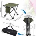 Roptat 2 Pack Camping Stool,Portable Folding Compact Lightweight Stool Seat for Camping Fishing Hiking Gardening Outdoor Walking Backpacking Travelling and Beach with Carry Bag