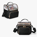 Large Marker Organizer Case for 180 Markers and Travel Carrying Case for 100, Black