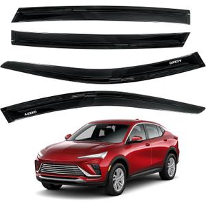 AUXKO Rain Guards for Buick Envista 2024 2025 2026, Window Vent Visors Smoke Accessory - Tape-On Rain Guard Window Visor for Buick Envista, Easy Install Car Side Window Wind Deflectors & Visors Black
