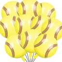 10 Pieces Softball Foil Balloons Set 18 inches Softball Mylar Balloon for Sports Themed Birthday Party Supplies for Boys Girls Teens Birthday Party Decoration