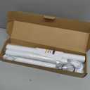 Closet Rods for Hanging Clothes, 17 to 84 Inch Heavy Duty Stepless Adjustable Closet Hanging Rod, 1.3 Inch Diameter Metal Closet Rod for Wardrobes Laundry Bedroom RV, White