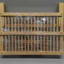 HBlife Dish Rack, Bamboo Folding 2-Tier Collapsible Drainer Dish Drying Rack with Utensils Flatware Holder Set (Dish Rack with Utensil Holder)