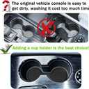 SENSHINE Center Console Liner for Nissan Rogue Accessories 2021 2022 2023 2024 2025 2026 Cup Holder Insert Coaster Door Pocket Mats Non-Slip Pad Anti Dust Interior Trim 17PCs Set (Black Trim)