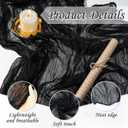 Table Runner Cheesecloth Mothers Day 10FT Boho Rustic Farmhouse Gauze for Spring Decor Cheese Cloth for Wedding Baby Shower Bridal Birthday Party Home Decorations (Black, 5 Pack)