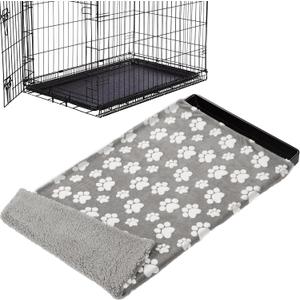 BALAPET Washable Dog Crate Pan Cover, Soft Plush Velvet Liner for Dog Crate Tray Fitted Cover for Pet Crate Pan 49 x 30 Inch,Reusable Pan Cover Only(49.2x30.7in)