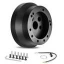CNSPEED 5 & 6 Hole Steering Wheel Hub Adapter for GMC Chevy Pontiac Cadillac Truck Pickup (Black)
