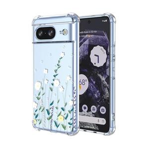 EUAGVQY Case for Google 8 Pixel 8 Floral Transparent Soft TPU Phone Case Air Cushion Shockproof Bumper Protective Phone Cover for Google Pixel 8,Fragrant Flower