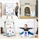 Double Sided White Board with Stand - 40x28 Portable Whiteboard Easel with Height Adjustable & 360 Rotation for Home Office Classroom, Standing Dry Erase Board for Presentation
