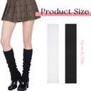 2 Pcs Women Leg Warmers Fuzzy Leg Warmers Kawaii Thick Boot Socks Y2k Accssories for Women Winter Black and White