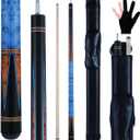 Canadian Maple Pool Cue Sticks (10mm/11.5mm/13mm), 58" 2-Piece Pool Sticks with Low Deflection Shaft,Billiard Sticks for Home, Bar, and Tournament Play