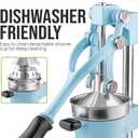 Zulay Kitchen Cast-Iron Orange Juice Squeezer - Heavy-Duty, Easy-to-Clean, Professional Citrus Juicer - Durable Stainless Steel Lemon Squeezer - Sturdy Manual Citrus Press & Orange Squeezer (Blue)