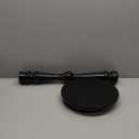 SwallowLiving Solid Wood Side Table - 12" Round Pedestal Drink Table for Small Spaces - Modern Black End Tables for Sofa Side & Narrow Nightstand - Elegant Tall Plant Stand & Accent Tables - 25" H