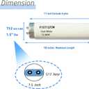18 inch F15T12-CW 15W Cool White Fluorescent Light Bulbs,T12 Tube 1.5'' Dia, 4100K Natural Light Colour Replacement for Under Cabinet Kitchen Light (17 inch Exclude Pins)