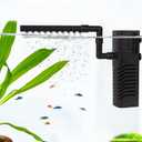 Aquarium Filter Fish Tank Filter Powerful Submersible Turtle Water Filters Ultra Quiet Biochemical Sponge Filter for 10 to 30 Gallon Tank Filtration/Oxygenation/Water Cycle 5in1 (8W)