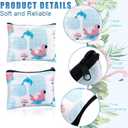 Silkfly 18 Pcs Small Canvas Coin Purse Cute Change Purse for Girls Zipper Mini Coin Pouch Bag Kids Tiny Pouch for Women Keychain Key Holder, 9 Styles