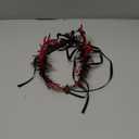 MOSTORY Gothic Elf Antler Crown - Black Deer Horns Headband Red Fairy Heapiece Dark Elven Circlet for Renaissance Fair Costume Women Goth Wedding Halloween Cosplay