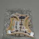 GAMUDA Small Dog Harness Collar and Leash Set, Step in No Chock No Pull Soft Mesh Adjustable Dog Vest Harnesses Plaid Reflective for Dogs Puppy Cats Kitten Rabbit (Beige, S)