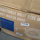 Giraffe Tools Retractable Garden Hose Reel 1/2 Inch x 130 ft, Super Heavy Duty, Any Length Lock, Slow Return System, Wall Mounted and 180 Deg Swivel Bracket