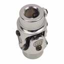 3/4" 36 Spline X 3/4" DD Steering Shaft U Joint Single Chrome Universal Joint Coupling, 3-1/4" Overall Length