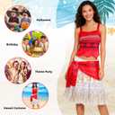 Adult Women Halloween Costume Set with Wig Necklace Princess Costume Dress Up Birthday Outfits Ocean Theme Party (3X-Large)