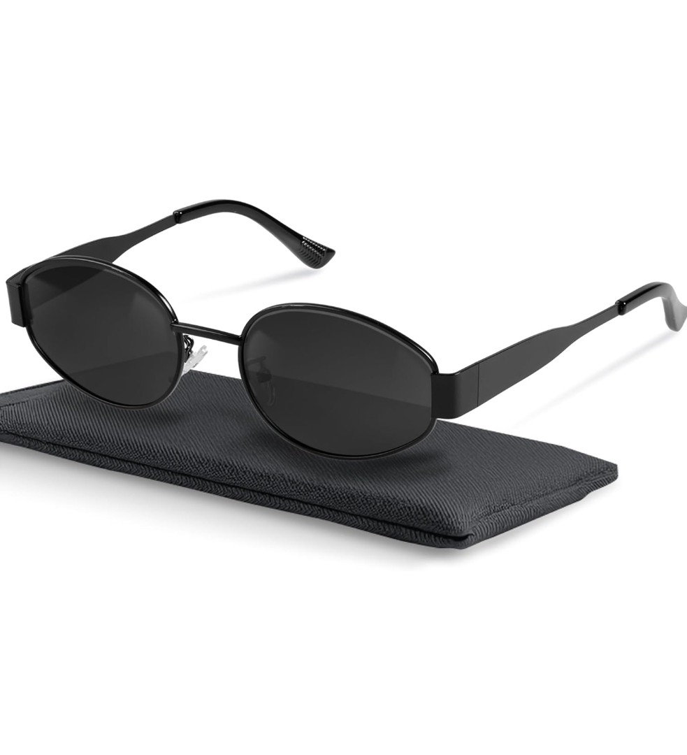 vho 2025 Trendy Oval Sunglasses - Stylish Polarized Shades for Everyday - Retro Metal Frames