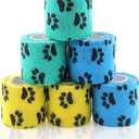 AUPCON Vet Wrap Cohesive Bandages Bulk Self Adhesive Bandage Wrap Self Adherent Wrap Non-Woven for Dogs Pet Animals & Ankle Sprains & Swelling 2 Inch x 5 Yards (2 Inch Claw)