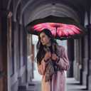 MRTLLOA 40/49/56 Inch Oversize Windproof Inverted Reverse Upside Down Umbrella, Golf Size Rain Umbrella, Double Layer, C-Shaped Handle for Men, Women and Kids