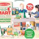 Melissa & Doug Fresh Mart Companion Set, Grocery Store Pretend Play Toys, Toy Kitchen Accessories & Play Food, Preschool Learning Toys for Girls & Boys 3+