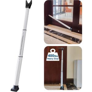 Rerishom Door Security Bar, Door Stoppers Security bar,Heavy Duty Door Lock Security Door Jammer Door Stopper for Apartment, Hotel Room,Screen Door Hardware, 1 Pack (White)