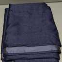 Superior Semi Blackout Curtains - Classic Linen Design - 52" x 63" - Grommet Header - Sun Blocking & Room Darkening Drapes for Bedroom, Living Room - Set of 2 Panels - Navy Blue