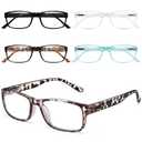 Gaoye 5 pack Reading Glasses Men/Women, Eyeglasses, Blue Light Readers for Men/Women, Computer Eye Glasses, Cheaters, +1.0
