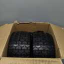 (2-Pack) 13x6.5-6 Flat Free Lawn Mower Tires & Wheels, 13x6.50-6 Solid Tires for Riding Mowers, Garden Tractors & Golf Carts, 3" Centered Hub with 3/4" & 5/8" Bearings Included