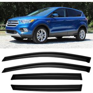 Window Rain Guards Visors for 2013-2019 Ford Escape, Out-Channel Window Vent Wind Deflectors Shades for 13-19 Escape