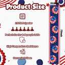 3 x 4th of July Decorations - Patriotic USA Stars Floral Table Runner | Fourth of July Accessories for Memorial Day - 250th Anniversary America Merchandise Decor Party Supplies Indoor Outdoor Home