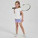 4 Pack Girls Shorts High Waist Quick Dry Soccer Shorts for Kids(2-16Y)