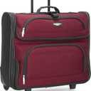 Travel Select Amsterdam Business Rolling Garment Bag, Softside Expandable Rolling 2-Wheeled Suit Carrier, Red, One Size