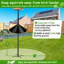 PP Squirrel Proof Baffle, Pole Mount Squirrel Guard Stopper for Outdoors Bird Feeder Pole - (Black, 16inch,1 Pack)