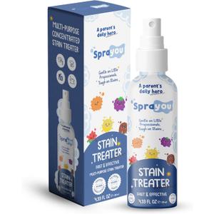 Fast & Effective Stain Treater Spray, Multi-Purpose Stain Remover, Messy Eater Stain Treater Concentrated Formula, Gentle on Clothing and Baby Textiles, 4.33 fl oz.