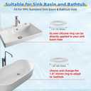 2PACK Universal Bathtub Drain Stopper Shower Hair Catcher Bathroom Sink Strainer, Tub Stopper with Visible Top Strainer, Brass Metal 3 in 1 Pop-up Stopper for Standard 1.1''~2.36'' Hole, Chrome