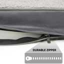Sunheir Washable Large Dog Bed Covers Soft Plush Replacement, Waterproof Dog Bed Liner, Pet Bed Cover with Zipper 36x27x3 Inches, Grey, Cover Only