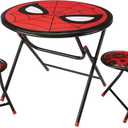 Marvel Spiderman 3 Piece Foldable Round Table and Chair Set, Ages 3+